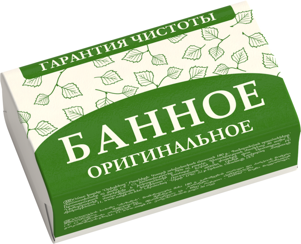 Мыло оригинальное Банное, 180 г, НМЖК Россия Мыло фото, изображение