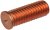 Резьбовая приварная шпилька омедненная сталь М6 х 16 (1000шт) Материалы для Конденсаторных установок фото, изображение